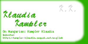 klaudia kampler business card